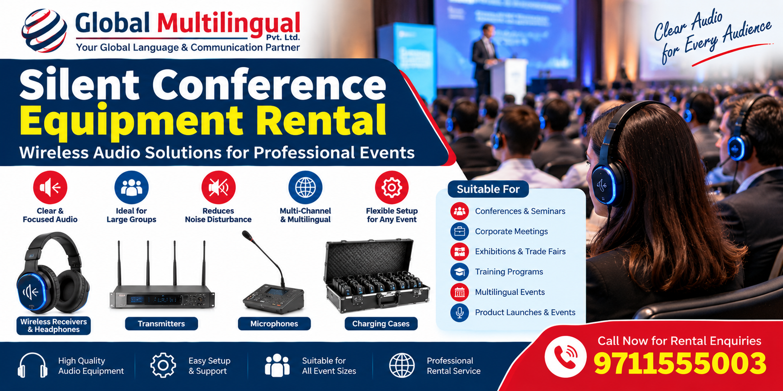 Silent Equipment for Conferences and Events in Delhi